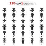 KCRTEK 120 pcs 6.3mm 8mm 9mm 10mm Nylon Bumper Push Fasteners,Bumper Clips with Fastener Removal Tool - Image 2